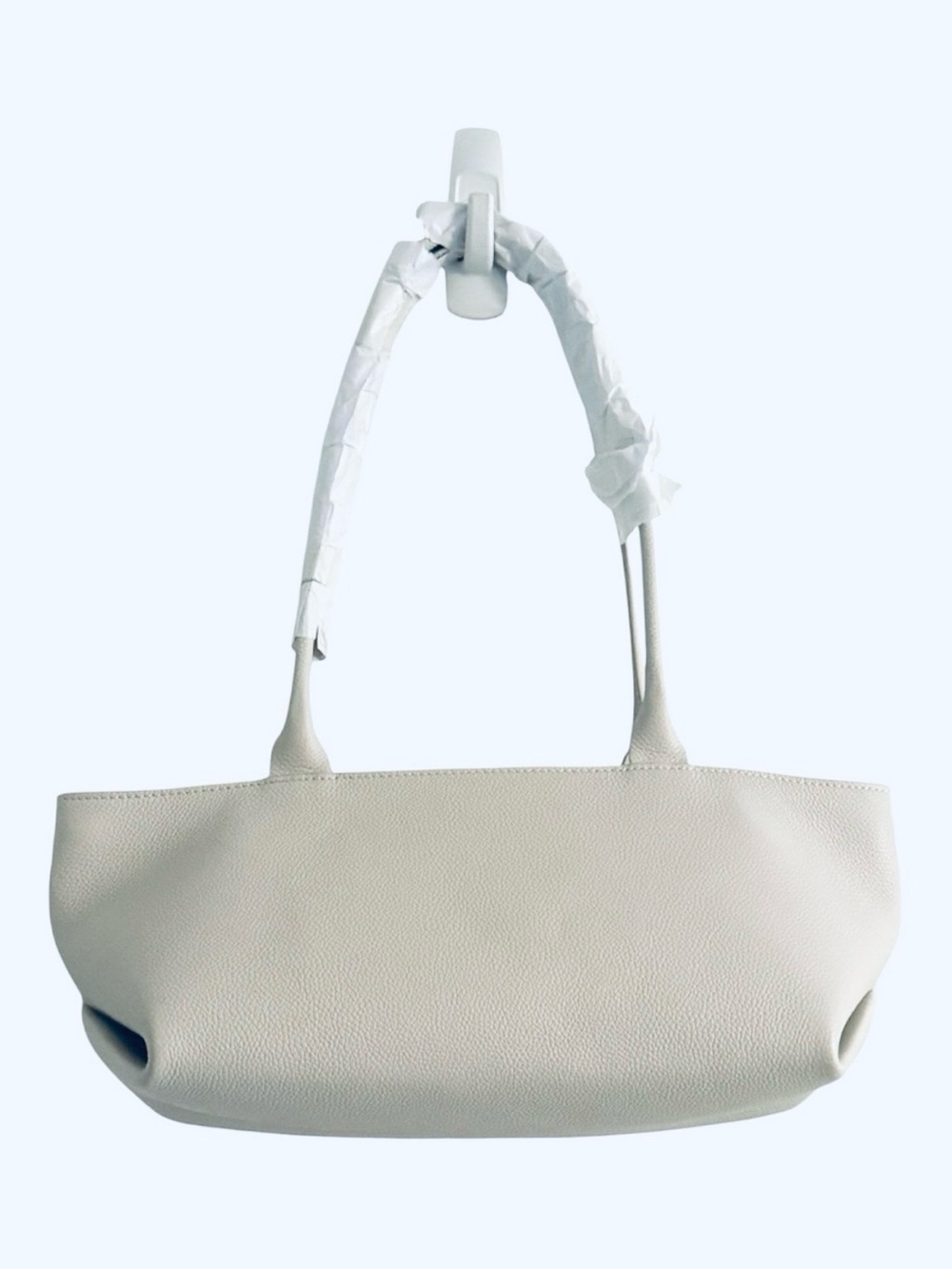 DeMellier London The New York Shoulder Bag Chalk White Grained Leather Gold NWT - Picture 13 of 15